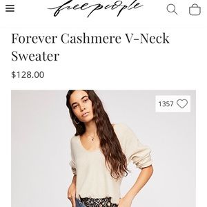 Free People Forever Cashmere V-Neck Sweater